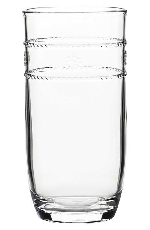 Juliska Isabella Acrylic Large Tumblers, Set Of 4 In Clear