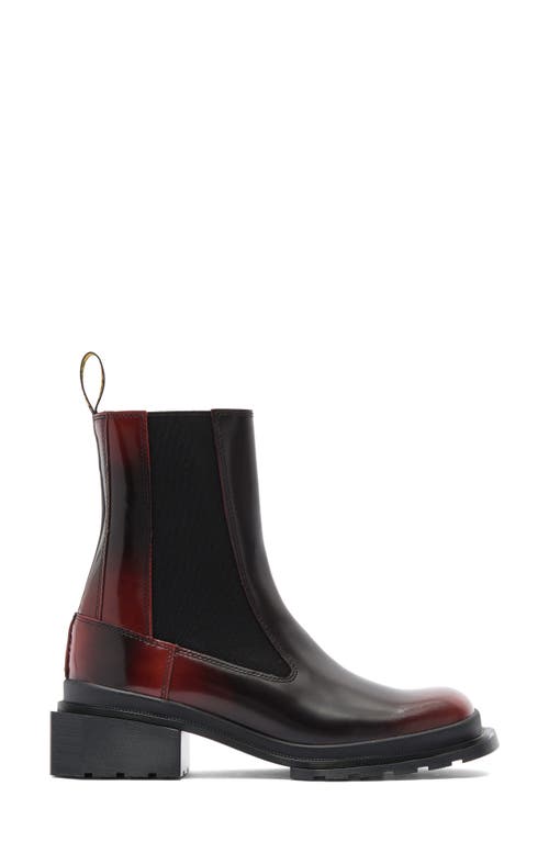 Shop Dr. Martens' Dr. Martens Maybole Tall Chelsea Boot In Black/cherry Red Brush Off