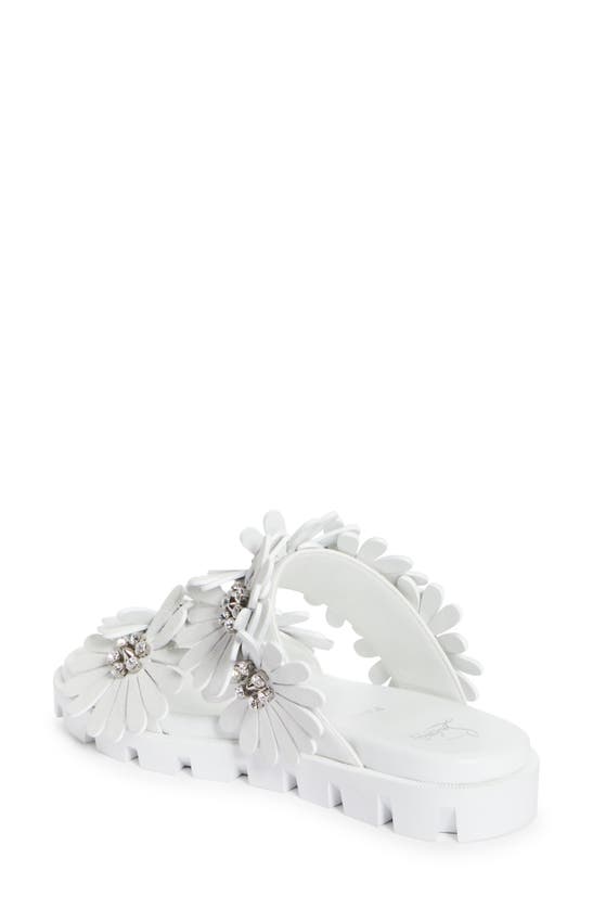 Shop Christian Louboutin Flora Cool Slide Sandal In Bianco