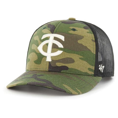 Men's '47 Olive Phoenix Suns Ballpark Camo Captain Snapback Hat