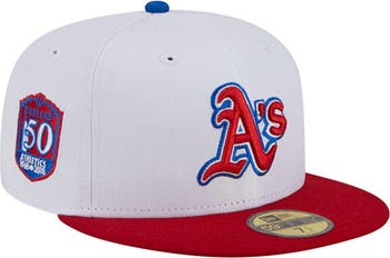 New Era Men's New Era White/Red Oakland Athletics Undervisor 59FIFTY Fitted  Hat