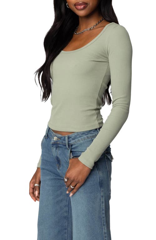 Edikted Makenna Scoop Neck Top In Green