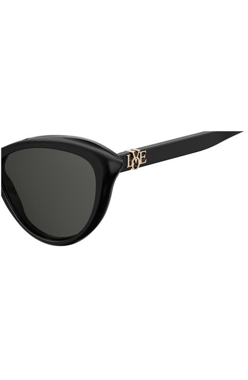 Love Moschino 53mm Cat Eye Sunglasses In Black