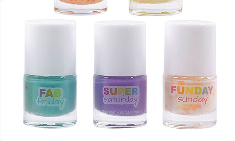 Iscream Days Of The Week Nail Polish Set In Pink Multi