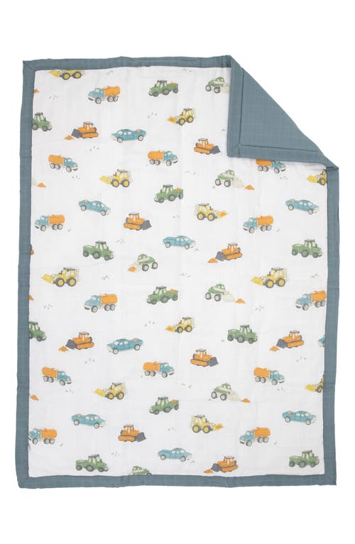 little unicorn Cotton Muslin Toddler Comforter in Trucks at Nordstrom