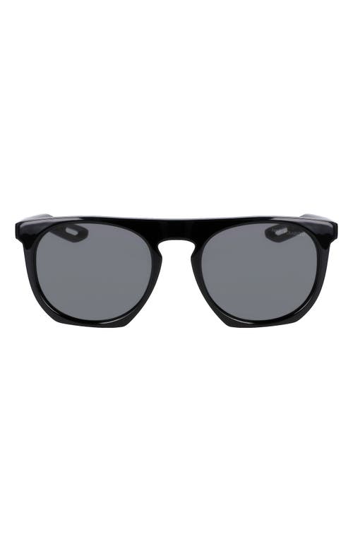 Nike Flatspot Xxii 52mm Polarized Geometric Sunglasses In Black