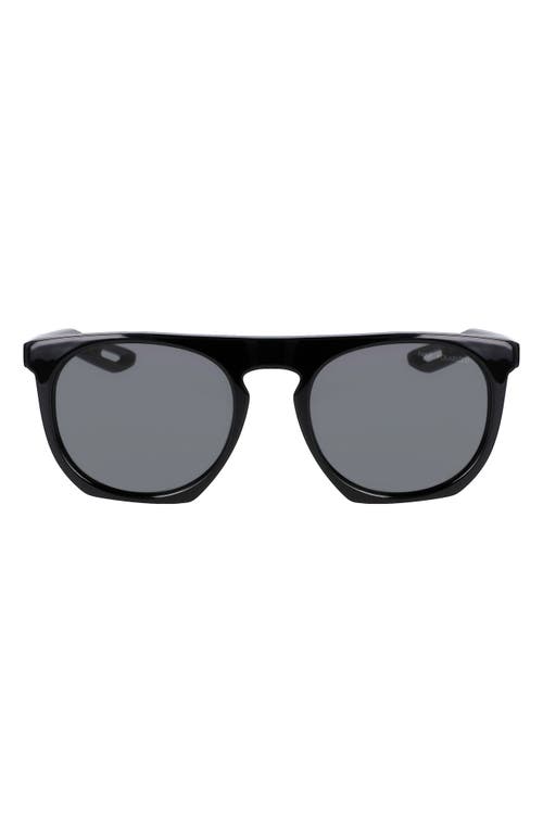 Nike Flatspot Xxii 52mm Polarized Geometric Sunglasses In Black/polar Grey