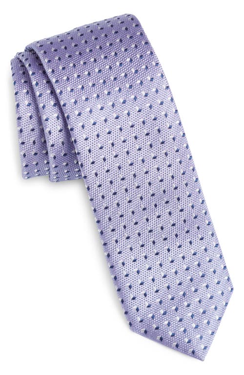 Shop Hugo Boss Boss Geometric Pattern Silk Tie In Light Purple