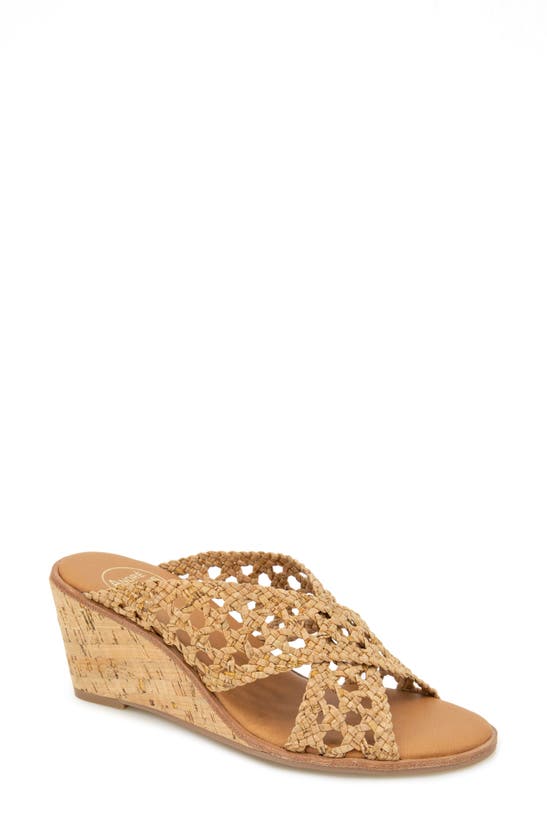 Andre Assous Bryana Wedge Sandal In Natural