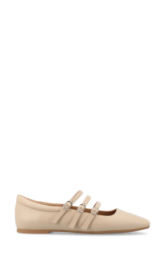 Journee Collection Darlin Multi Strap Mary Jane Flat In Beige