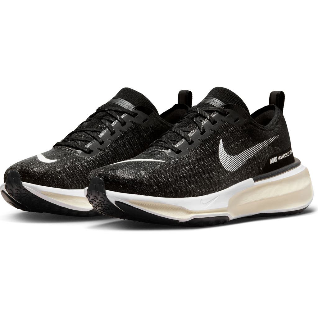 Nike Mens Zoomx Invincible Run Flyknit 3 In Black/white/coconut Milk
