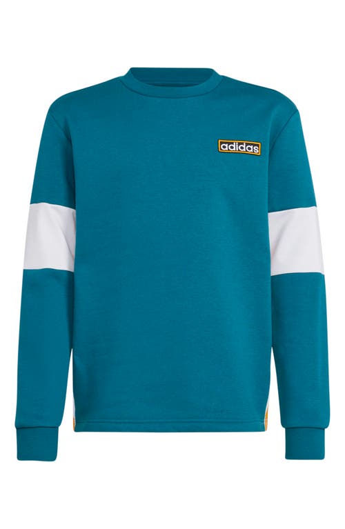 adidas Kids' Logo Graphic Sweatshirt Legacy Teal at