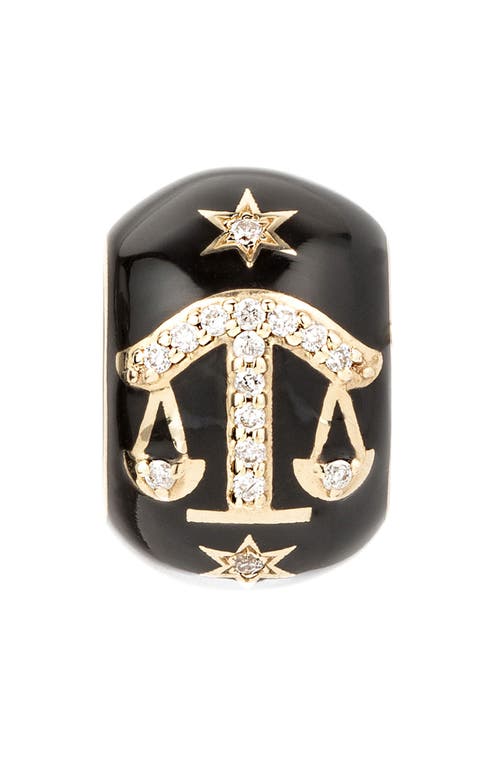 Shop Adina Reyter Zodiac Ceramic & Diamond Bead Charm In Yellow Gold/libra