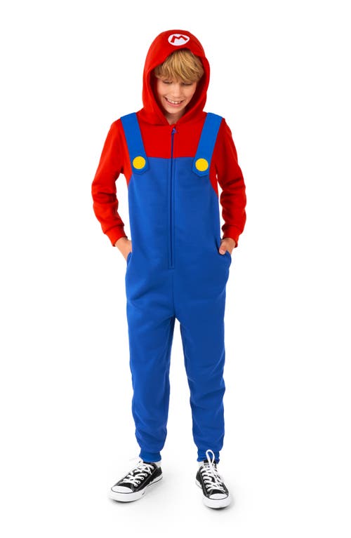 OppoSuits Kids' Super Mario Jumpsuit Blue at Nordstrom,