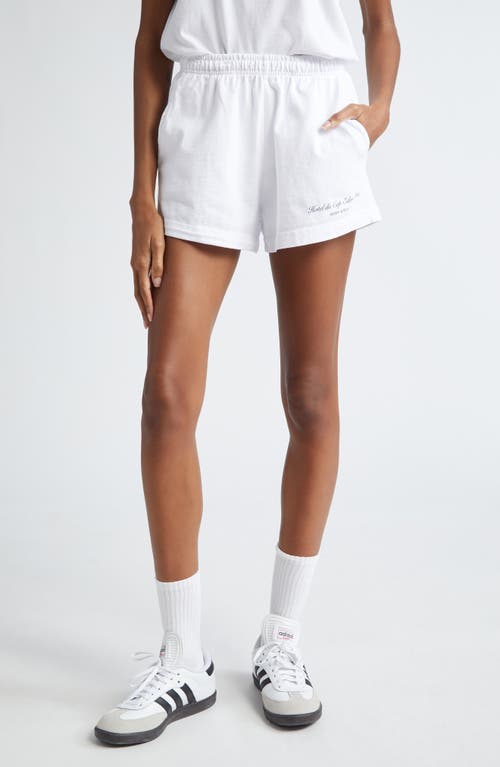 Sporty And Rich Sporty & Rich Hotel Du Cotton Disco Shorts In White