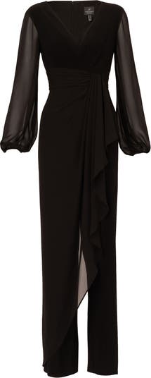 Adrianna Papell Chiffon & Jersey Jumpsuit