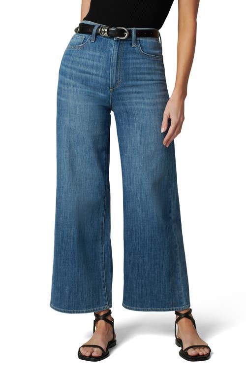 The Mia High Waist Ankle Wide Leg Jeans in Smoke Show Blue