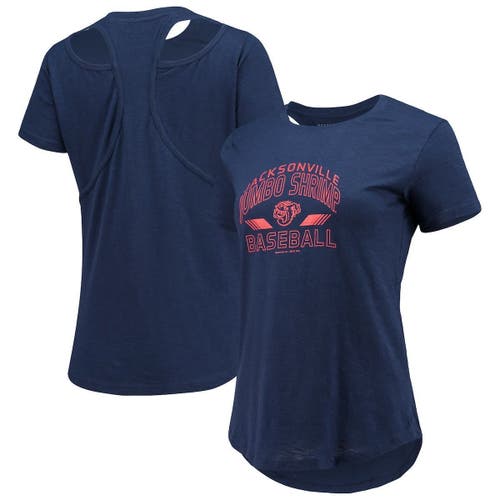BOXERCRAFT Women's Navy Jacksonville Jumbo Shrimp Cut It Out T-Shirt