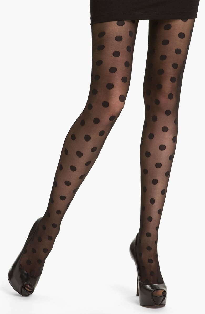 Hue Polka Dot Tights, Main, color, 