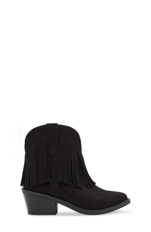 Shop Steve Madden Kids' Jbrixby Fringe Bootie In Black