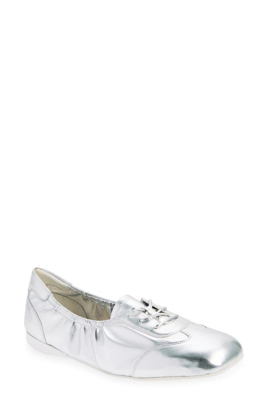 Shop Jeffrey Campbell Scrimmage Flat In Silver White