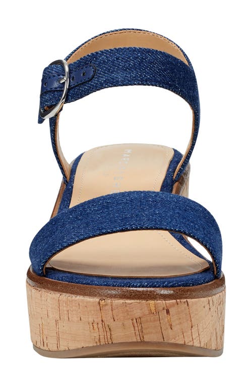 Marc Fisher Ltd Quessa Platform Sandal In Dark Blue