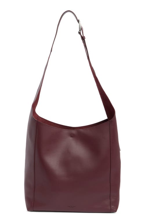 Shop Rag & Bone Belize Leather Shopper Bag In Wine