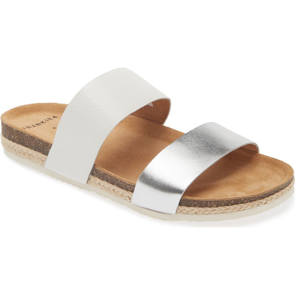 Frankie4 Maria Iii Slide Sandal In White/silver