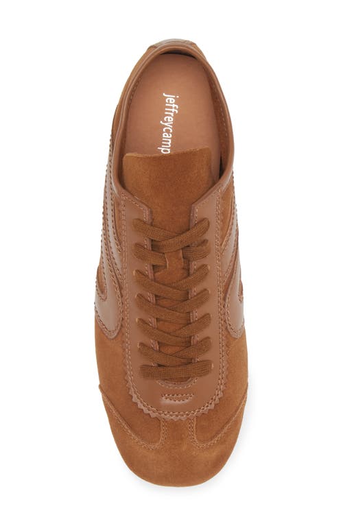 Jeffrey Campbell Aleta Sneaker In Tan Suede Combo