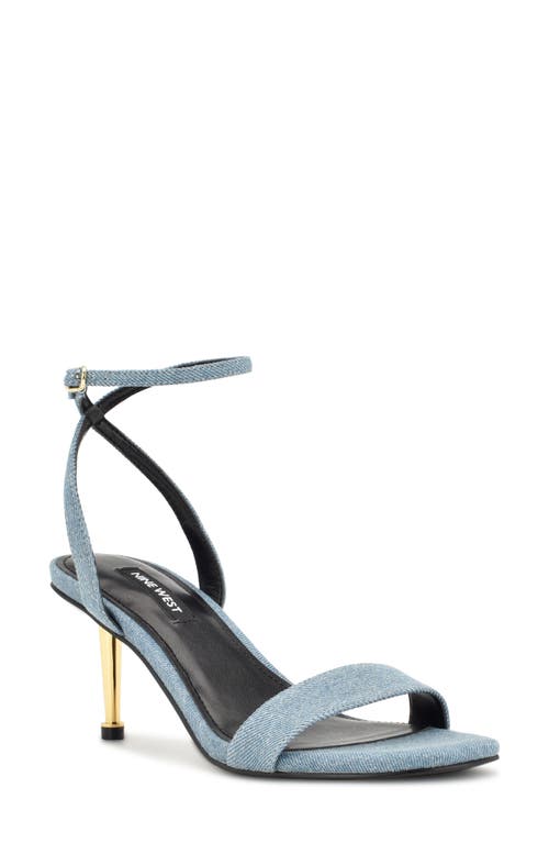 Nine West Anny Ankle Strap Sandal Dark Blue 400 at Nordstrom,