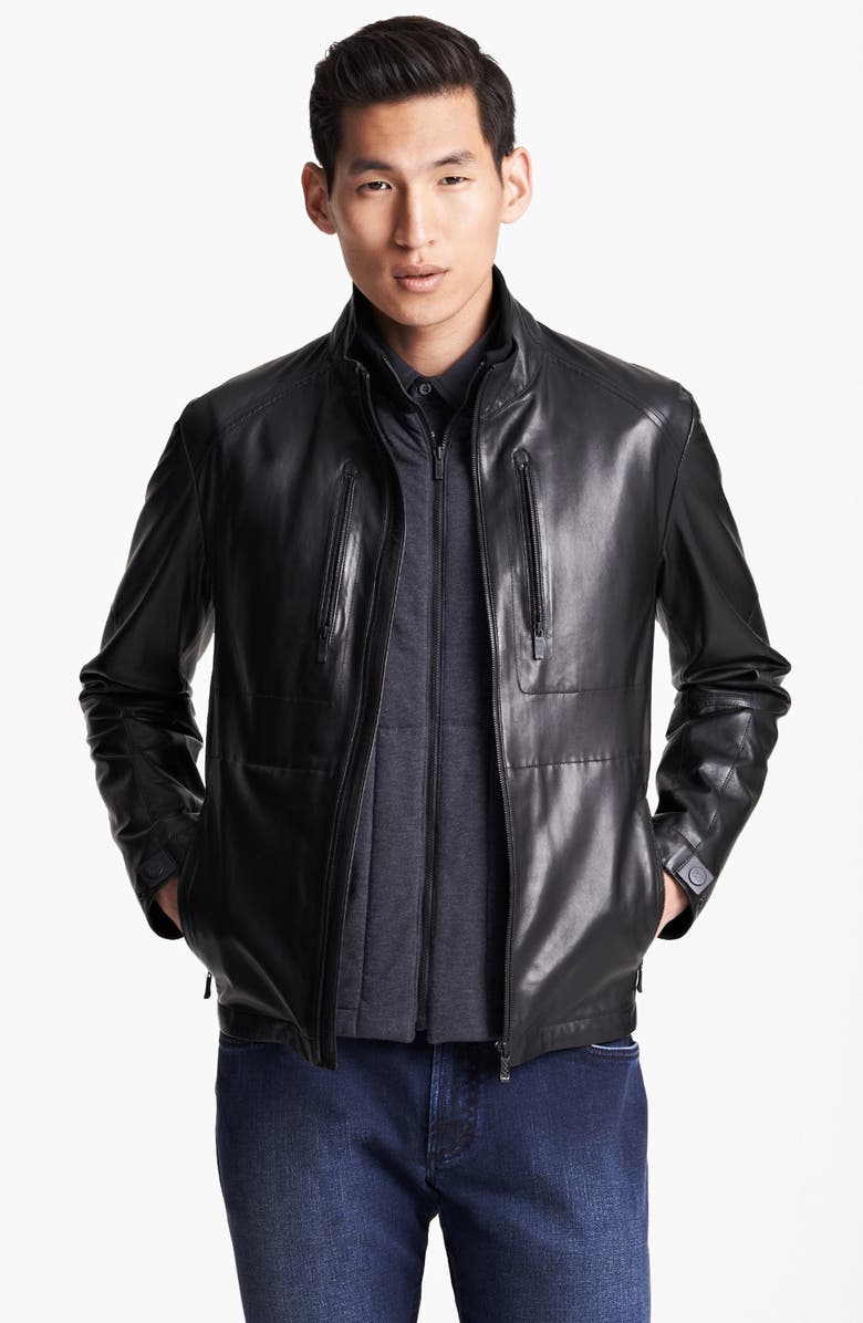 Zegna Sport Leather Jacket | Nordstrom