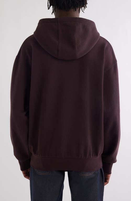 Shop Givenchy Boxy Fit Logo Cotton Hoodie In Burgundy