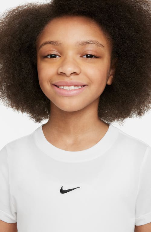 Shop Nike Kids' Sportswear Crop T-shirt In White