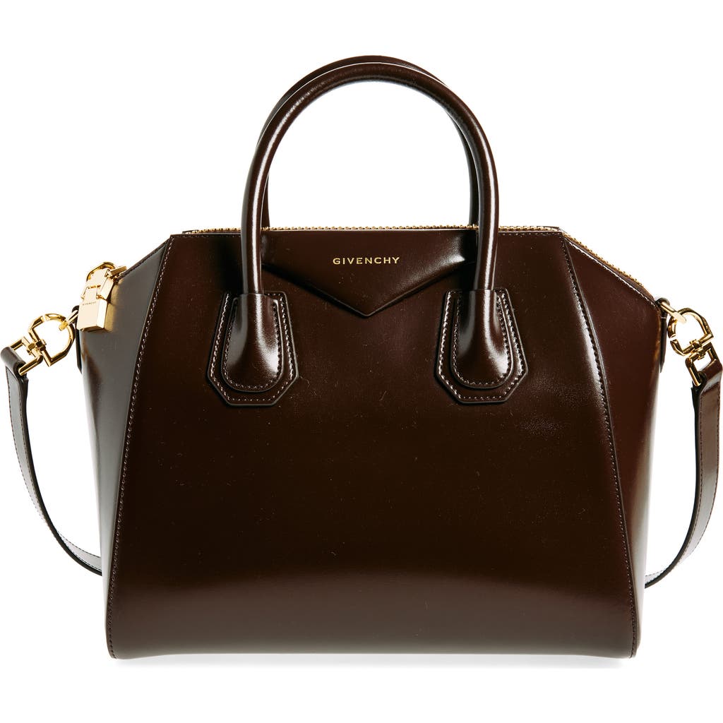 Givenchy Antigona Mini Top Handle Bag In Ebony Brown