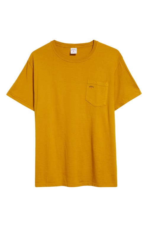 Shop Noah Core Logo Cotton Pocket T-shirt In Gold