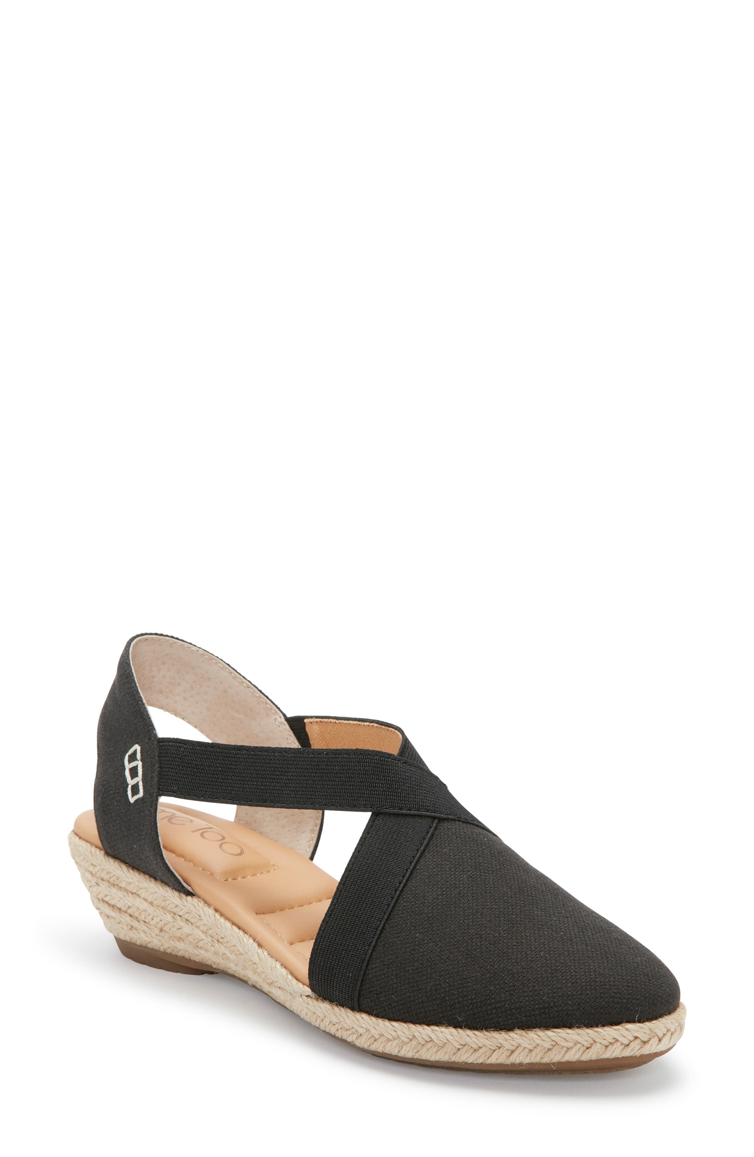 Me Too Nissa Espadrille Wedge- Black