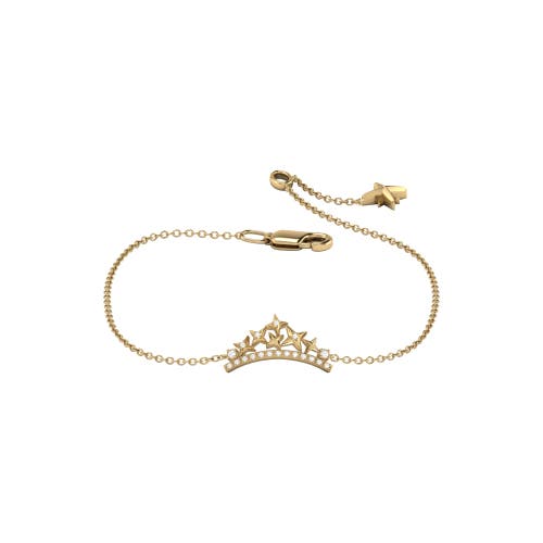 Luvmyjewelry Starry Cascade Sterling Silver Diamond Tiara Bracelet In 14kt Gold Vermeil On Sterling