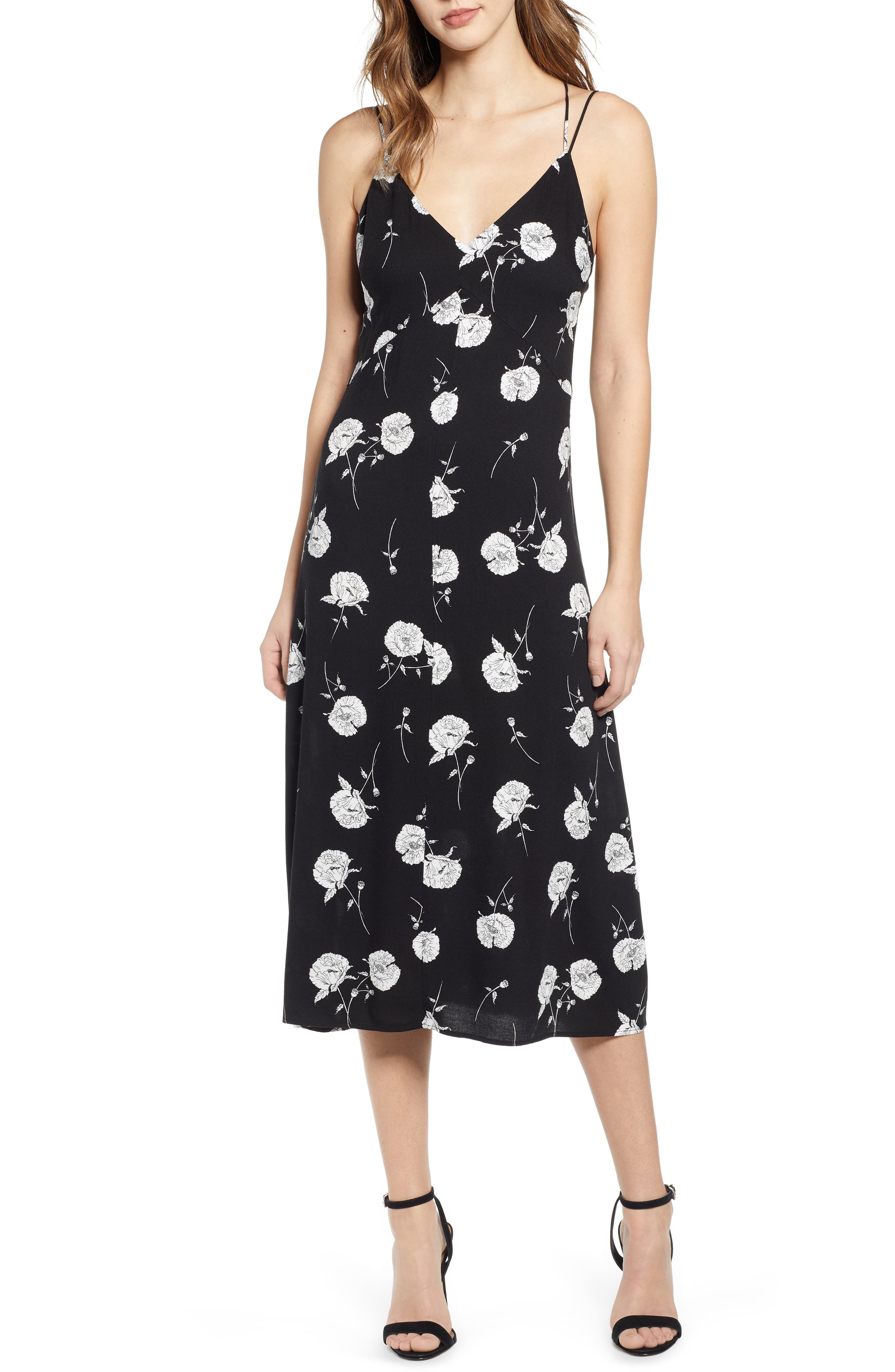 leith floral midi dress