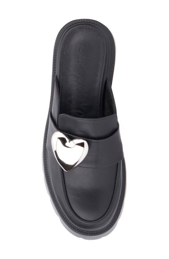 Olivia Miller Heartless Lugged Platform Mule In Black
