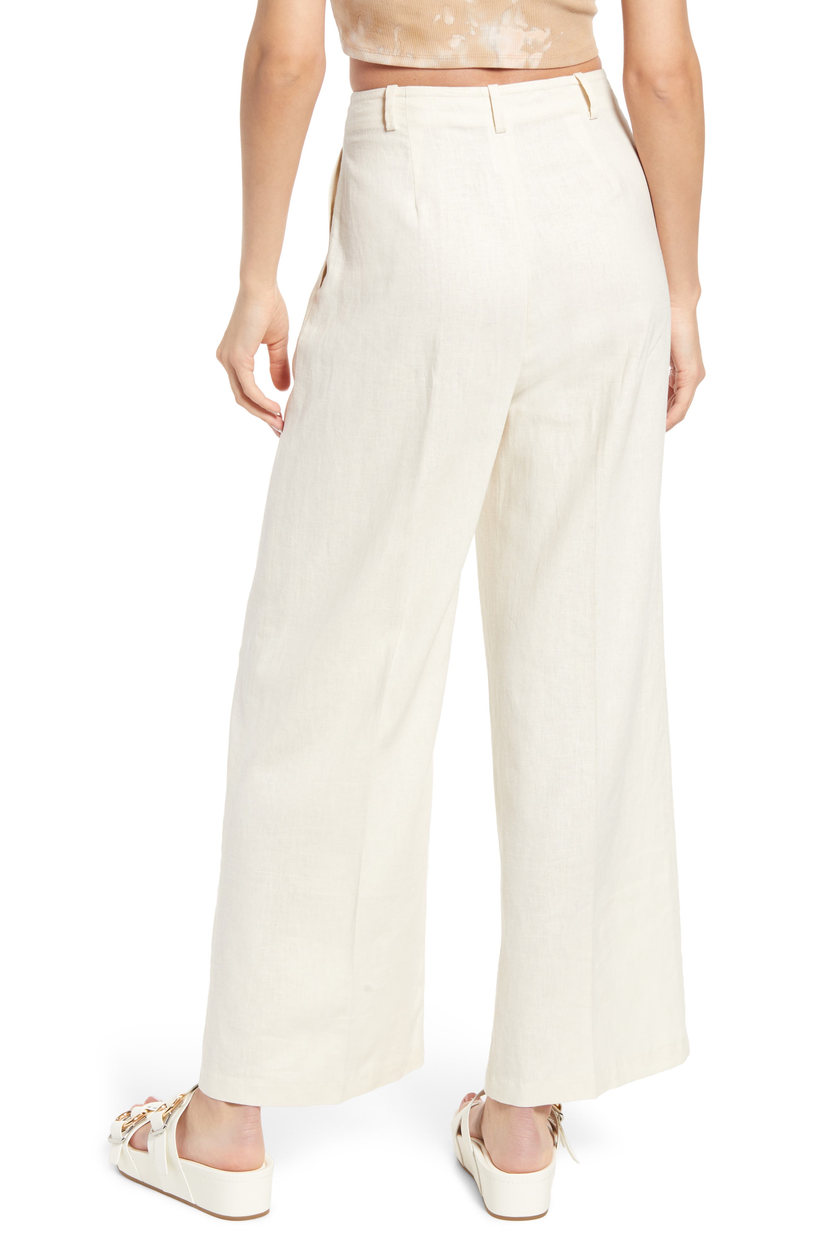 wide leg linen