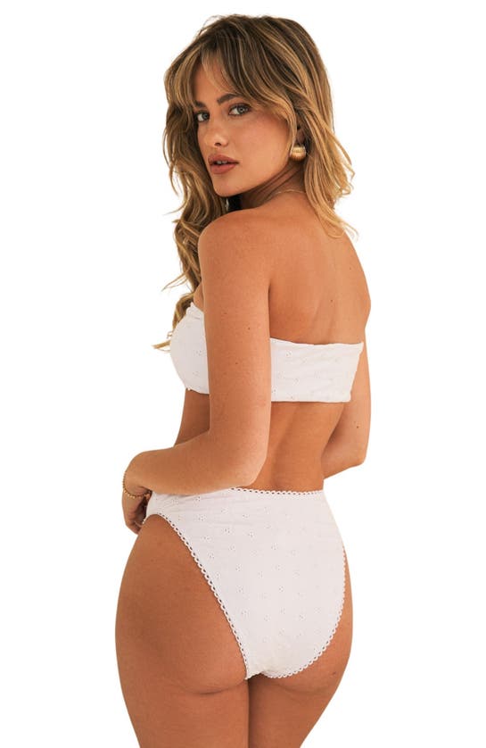 Dippin Daisys Bunny Knotted Bandeau Bikini Top In White