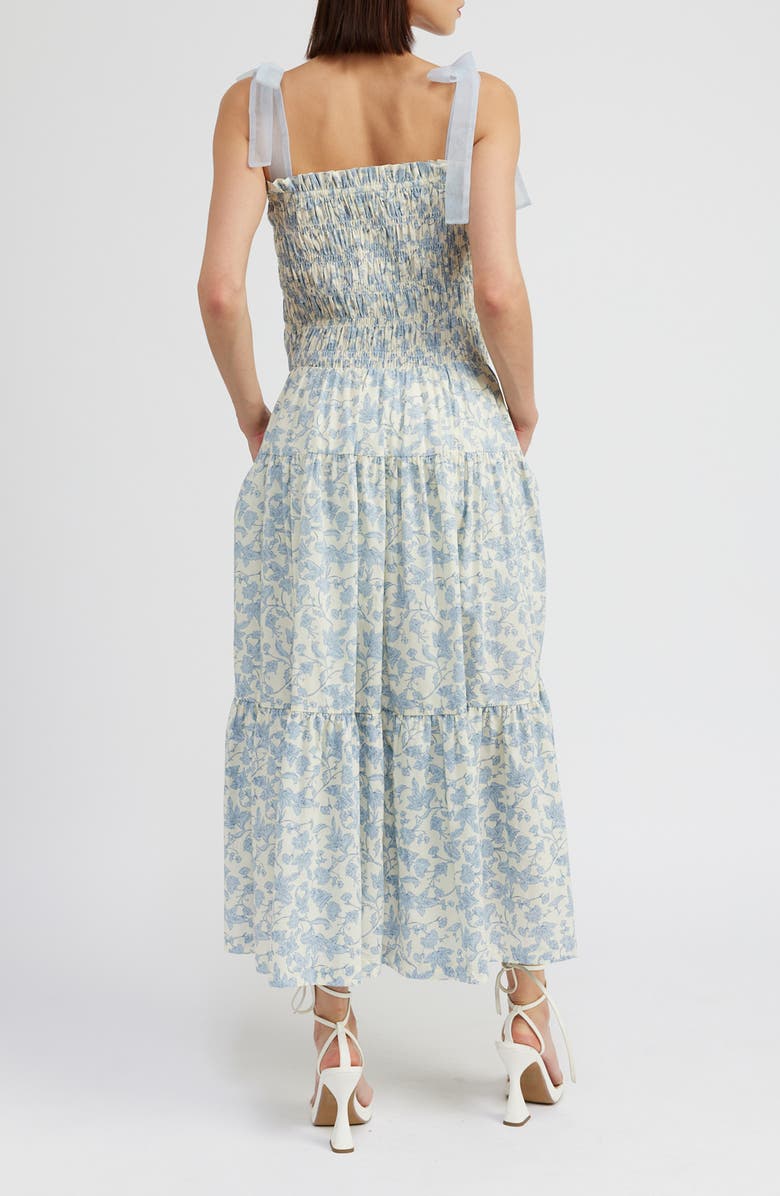 En Saison Egret Floral Cotton Maxi Dress Nordstrom