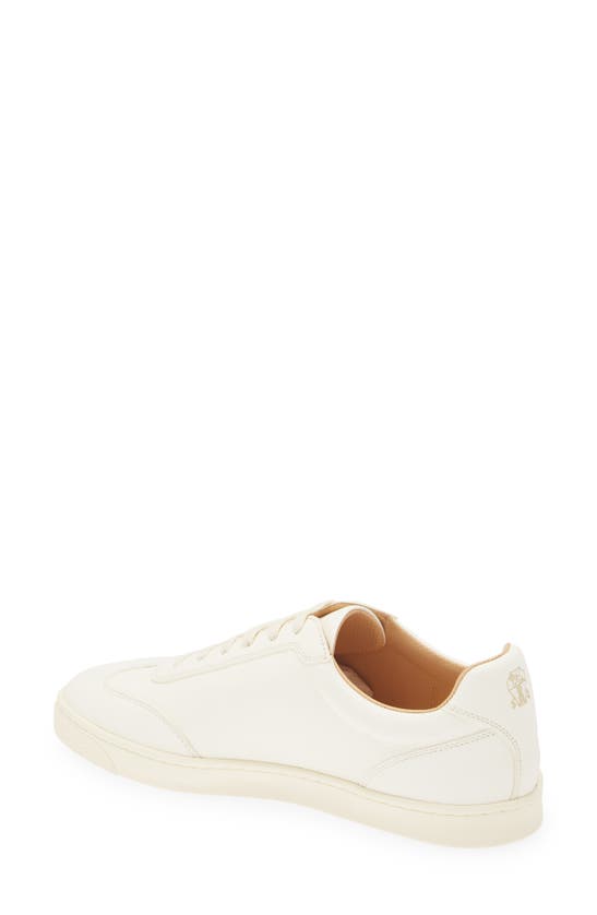 Shop Brunello Cucinelli Deerskin Leather Low Top Sneaker In Off White