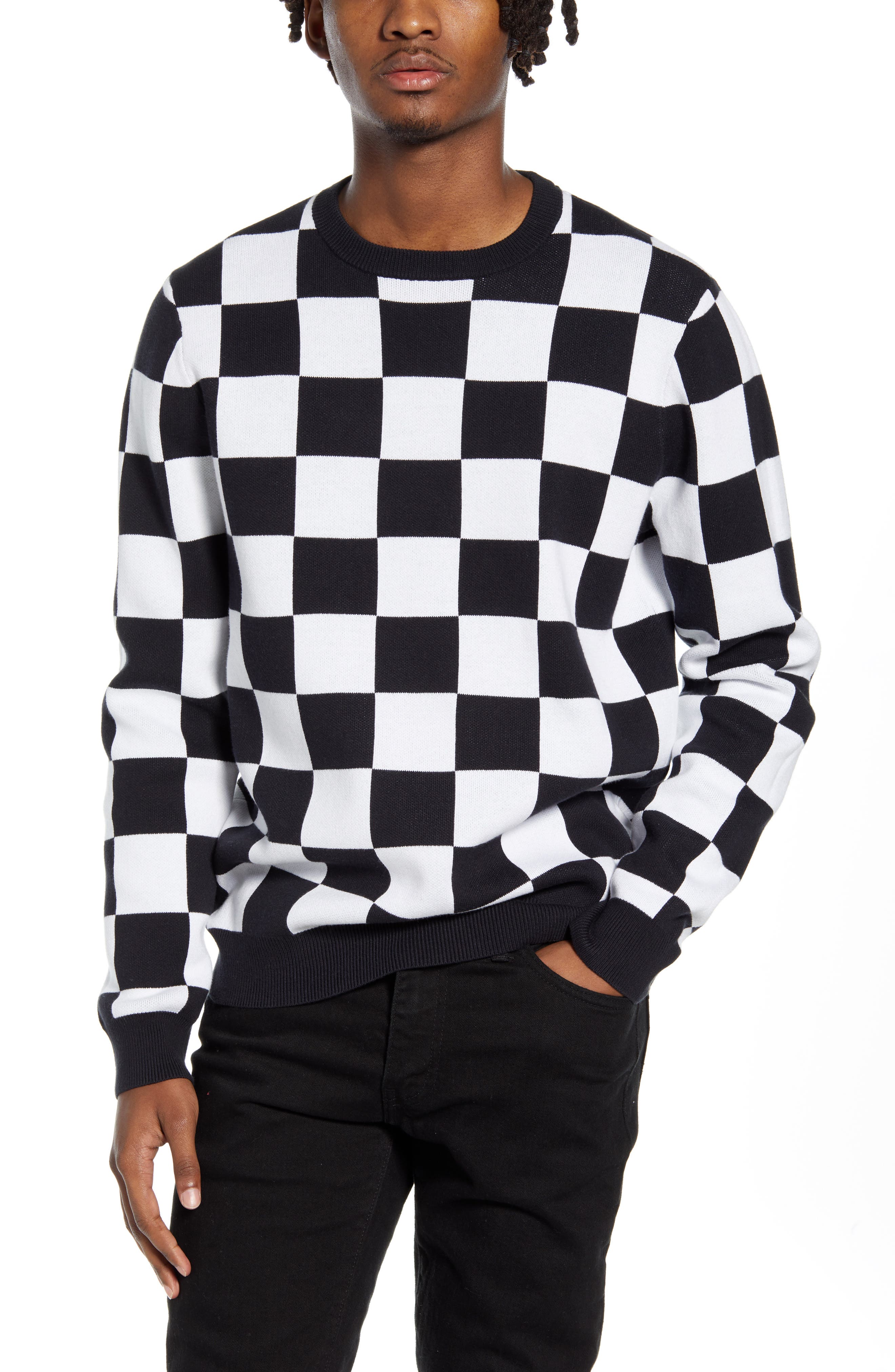 checkered sweatshirt mens