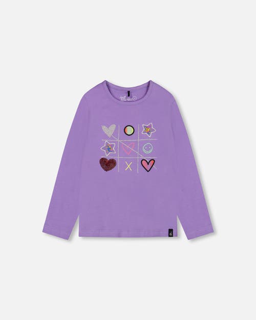 Shop Deux Par Deux Little Girl's Long Sleeve T-shirt Purple In Bougainvillea