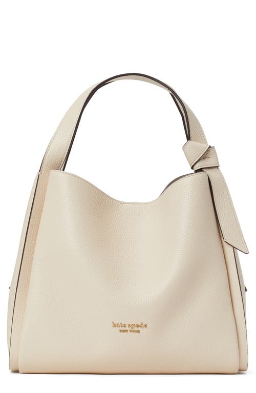 Kate Spade New York knott medium leather tote in Milk Glass at Nordstrom