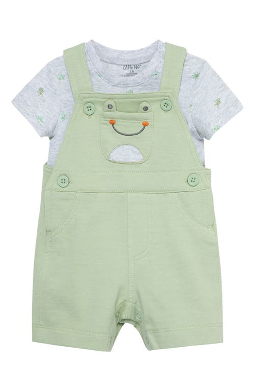 Shop Little Me Frogs T-shirt & Overalls Set In Green