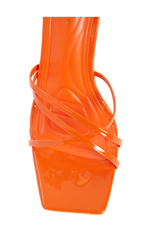 Azalea Wang Arica Ankle Wrap Sandal In Orange
