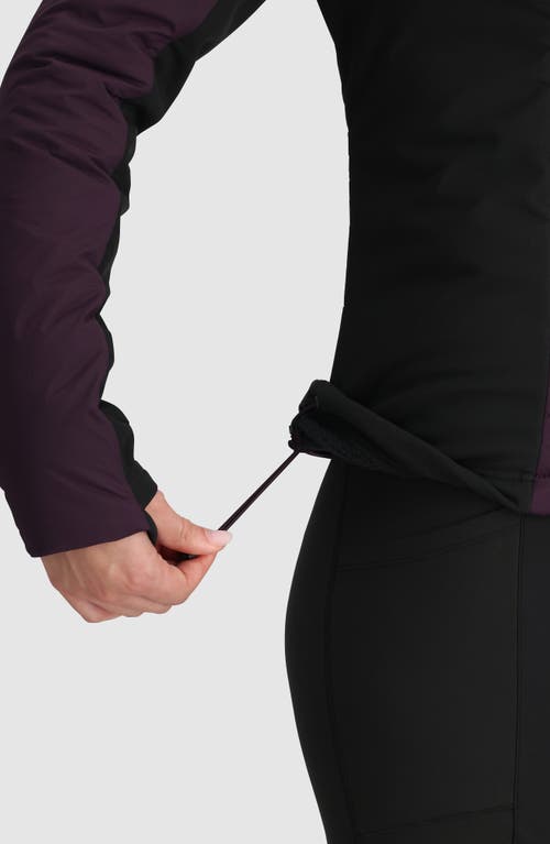 Outdoor Research Shadow Water Resistant Insulated Hooded Jacket In Amethyst/black