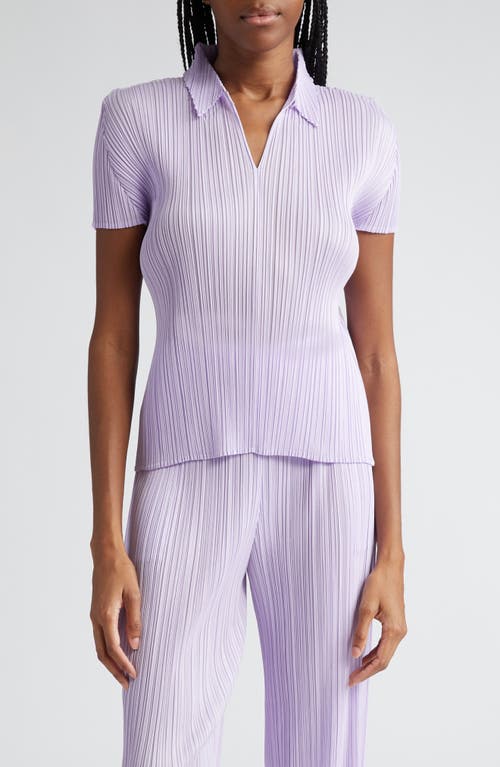 Monthly Colors April Pleated Top in Purple Onion